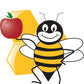 Bee Logo with Apple