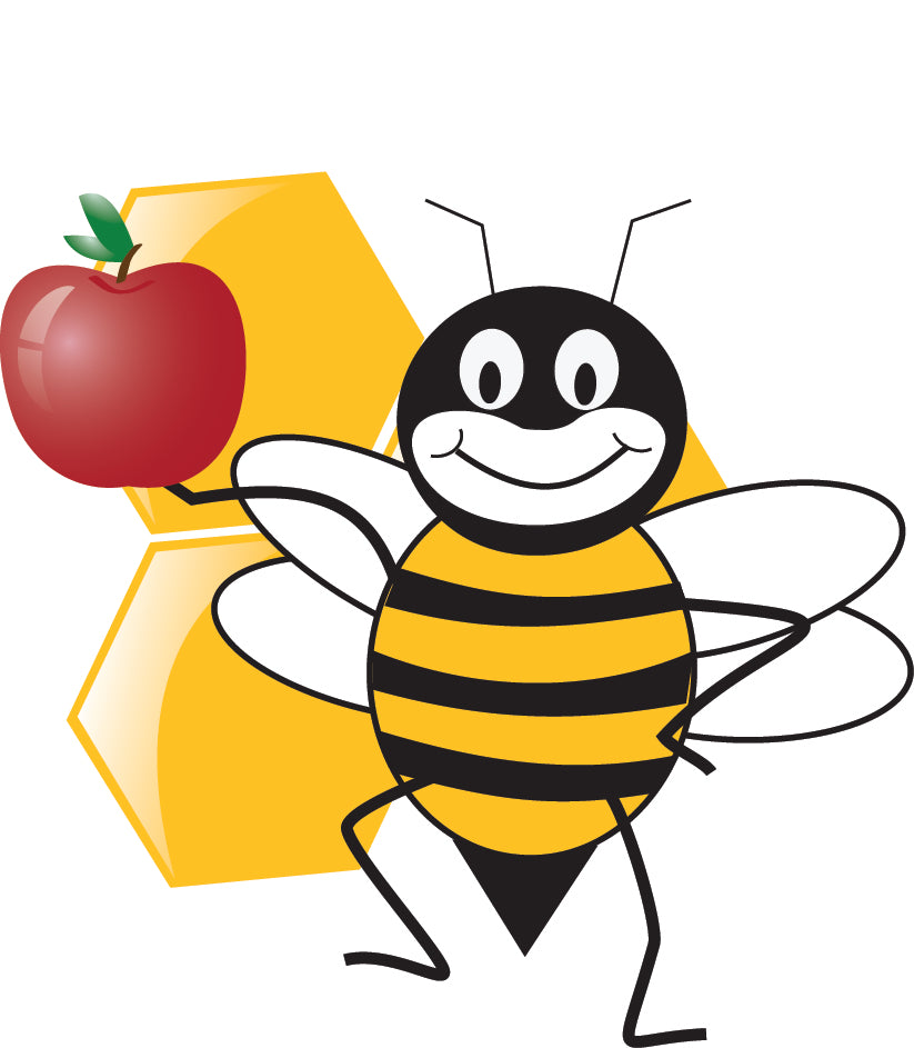 Bee Logo with Apple